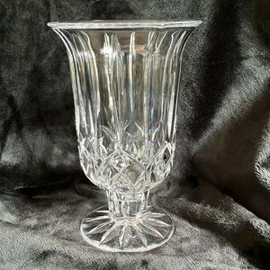 DePlomb Leaded Crystal Stemmed Footed Vase Urn Glass 7"